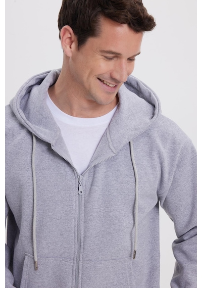 Tudors Erkek Relax Fit Rahat Kesim Pamuklu Tam Fermuarlı Kanguru Cepli Sırt Çantalı Gri Sweatshirt-41904 Gri Tudors Erkek Relax Fit Rahat Kesim Pamuklu Tam Fermuarlı Kanguru Cepli Sırt Çantalı Gri Sweatshirt-41904 Gri