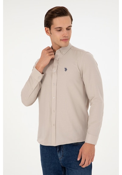 U.s. Polo Assn. Erkek Taş Gömlek Basic 50296777-vr049 Taş U.s. Polo Assn. Erkek Taş Gömlek Basic 50296777-vr049 Taş