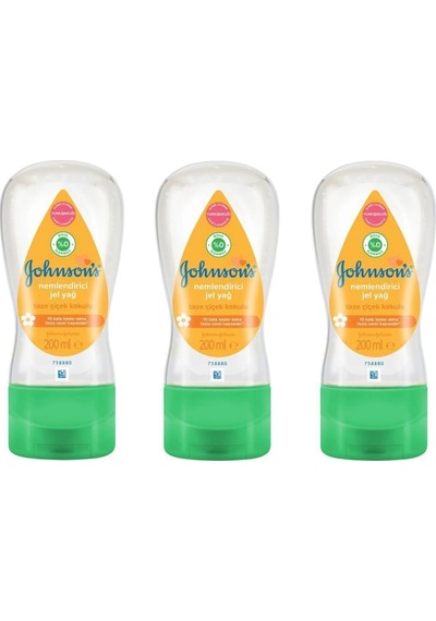 Johnson Baby Nemlendirici Jel Yağ Taze Çiçek Kokulu 200 Ml X 3 Adet