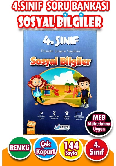 4.sınıf Sosyal Bilgiler - Etkinlikli Çalışma Ve Soru Bankası Kitabı