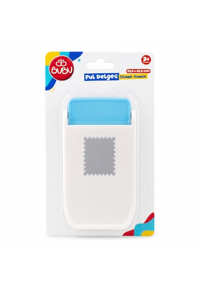 Bu-bu Şekilli Delgeç Pul 52,8x63,5 Mm De0034 Mavi-beyaz