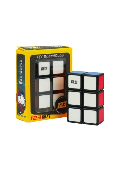 Qiyi 1x2x3 Cuboid Cube Siyah Disket Etiketsiz Küp 123 Siyah Başlıklar Versiyon Speed Cube Standart