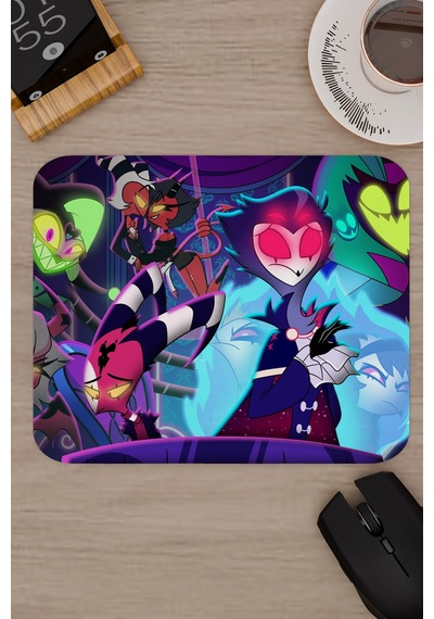 Helluva Boss Kaymaz Dikişli Kauçuk Oyuncu Mousepad V5 - 22x18 Gaming Mouse Pad Fare Altlığı