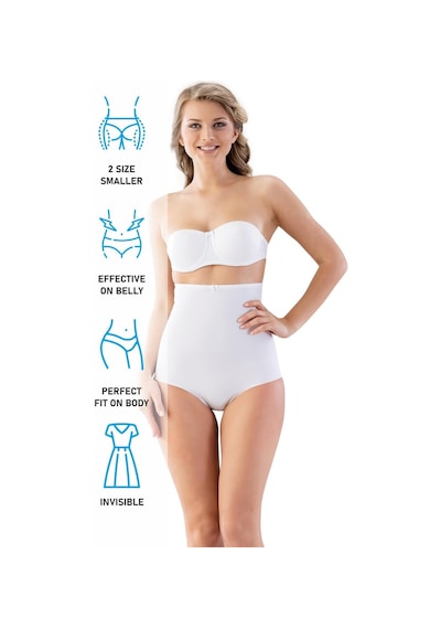 Beyaz Mı Emay 2813 Yüksek Bel Slip Lazer Korse Beyaz
