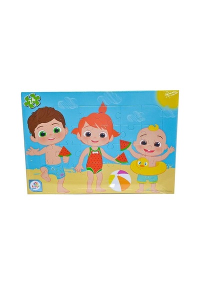 Coco-melon 24 Parça Sahil Puzzele Kolay Birleşim 24 Parça 30 Cm Renkli Öğretici Oyuncak Puzzle