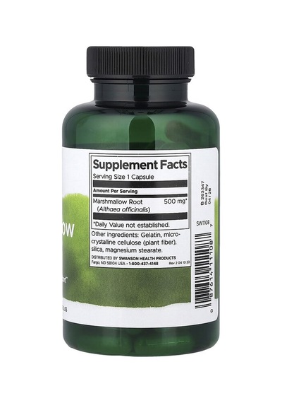 Swanson Vitamins, Marshmallow Root, 500 Mg, 90 Capsules