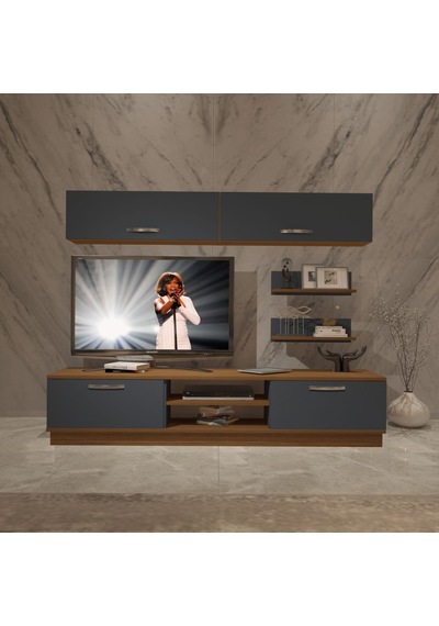 Decoraktiv Eko 5b Mdf Dvd Tv Ünitesi Tv Sehpası - Ceviz Antrasit Ceviz - Antrasit Decoraktiv Eko 5b Mdf Dvd Tv Ünitesi Tv Sehpası - Ceviz Antrasit Ceviz - Antrasit
