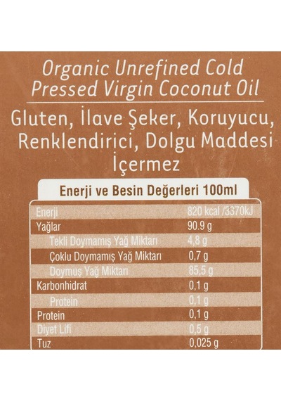 Arifoğlu Organik Hindistan Cevizi Yağı 200 Ml Diğer