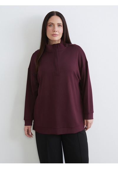 Lcw Everyday Mürdüm Dik Yaka Kadın Sweatshirt Tunik