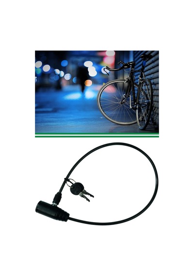 Bisiklet Motor Kilidi Anahtarlı Çelik Halatlı Kilit 65 Cm 1410 Diğer