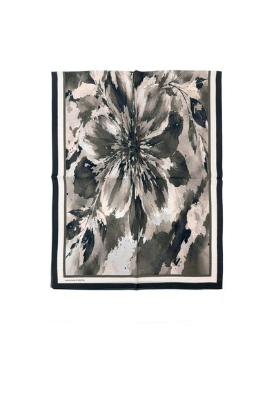 Benetton Desenli Fiore Şal - 1043 - Kahverengi