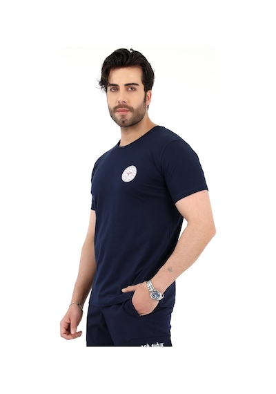 Acil Sağlık Yuvarlak Yaka Penye Kısa Kol Tshirt - Lacivert-12106 Lacivert