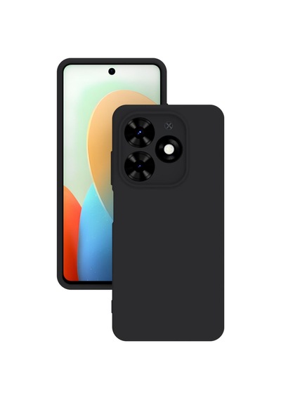 Tecno Spark Go 2024 Kılıf Kamera Korumalı Silikon Rubber Arka Kapak Siyah