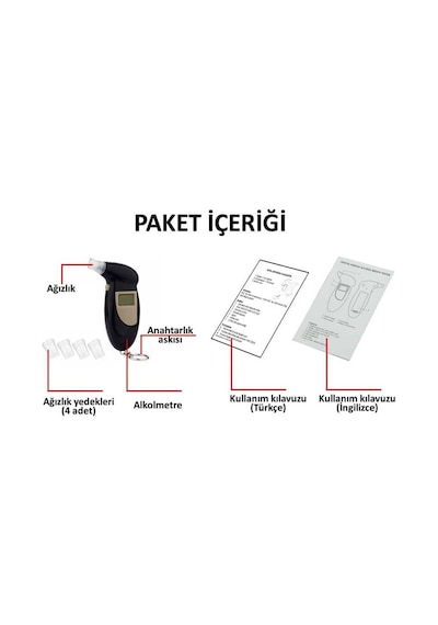 Alkol-metre Dijital Alkol Ölçüm Cihazı Promil Ölçüm