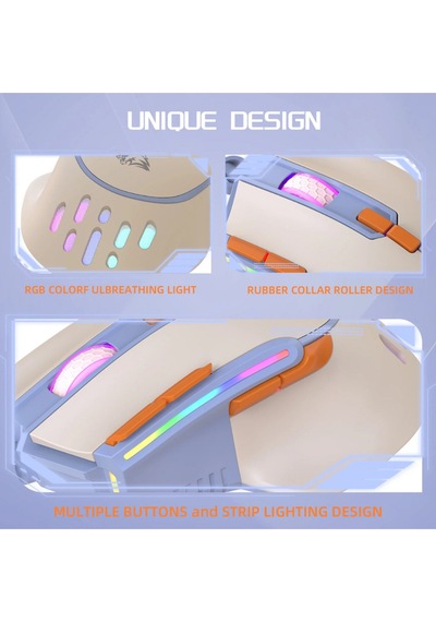 M2 Kablolu Espor Oyuncu Mouse Rgb 12800 Dpı Ledli Gaming Mouse Software 9 Makro Sensor Diğer