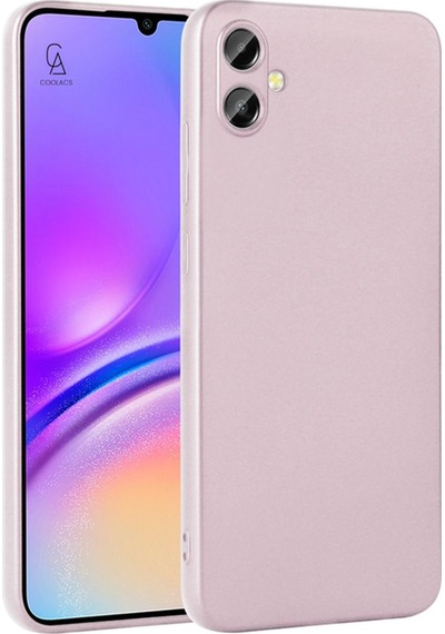 Samsung Galaxy A06 İle Uyumlu Kılıf Soft Yumuşak Telefon Kılıfı Ve Temperli Cam Ekran Koruyucu Rose Gold