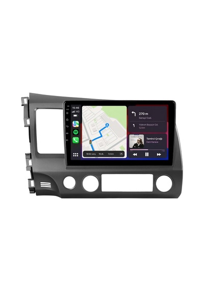 Honda Civic Android Multimedya 10 İnç 2006-2012 Carplay Android Auto Navigasyon 4gb Ram 32gb 9"