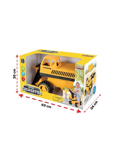 06 207 Big Excavator -pilsan Oyuncak Çok Renkli