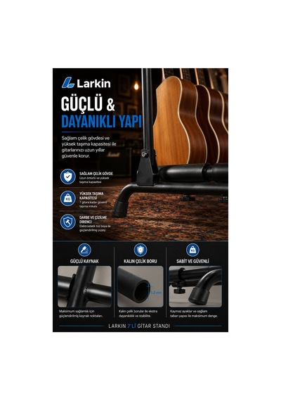 Larkin Gs700 7'li Çoklu Gitar Standı Multi Guitar Stand