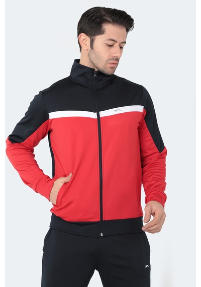 Slazenger Ramos Erkek Fermuarlı Dik Yaka Cepli Lacivert Eşofman Takımı Lacivert