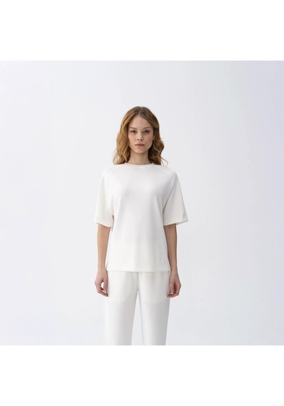 Qua Home Isla Kadın Modal T-shirt Ekru
