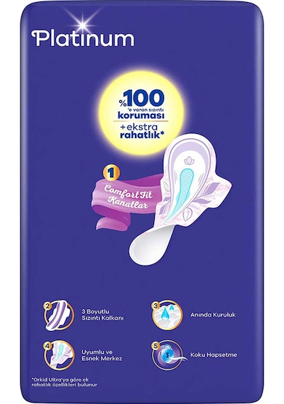Orkid Platinum Hijyenik Ped Normal 32 Adet