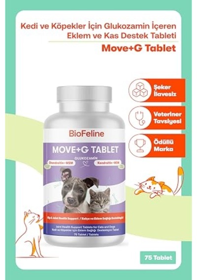 Move+g Glucosamine Tablet Kedi Ve Köpekler İçin Eklem Ve Kas Desteği
