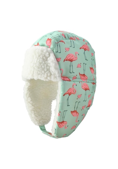 Petityu Su Geçirmez Kız Çocuk Bere Eldiven Set Mint Pembe Flamingo Desenli Kayak Snowboard 4-8 Yaş Mint Petityu Su Geçirmez Kız Çocuk Bere Eldiven Set Mint Pembe Flamingo Desenli Kayak Snowboard 4-8 Yaş Mint