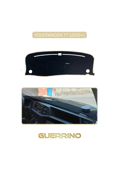 Volkswagen T7 2020+ Torpido Koruma Halısı Bej Kenar