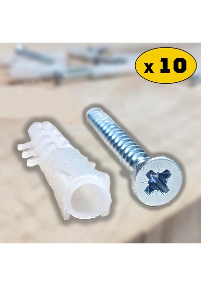 Dübel Ve Vida Seti, Dübel 10x44 Mm Vida 5x60 Mm 10'lu Set Diğer