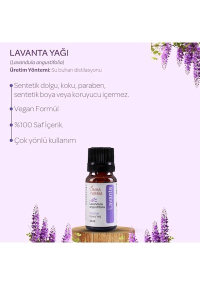 Onka Farma Lavanta Uçucu Yağ%100 Doğal Saf Katkısız Aromaterapi Cilt Bakım Yağı Buhurdanlık Kokusu 10 Ml Diğer