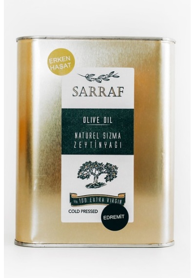 Sarraf Erken Hasat Soğuk Sıkım Naturel Sızma Zeytinyağı Teneke 2 L