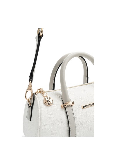 Silver & Polo Silver Polo Beyaz - A.gri Logolu Kadın El Çantası Sp1289