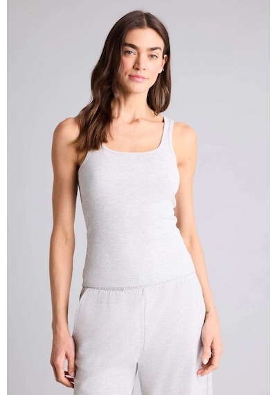 DeFacto Slim Fit Dar Kesim Basic Düz U Yaka Fitilli Kaşkorse Atlet E5540AX25SMGR93