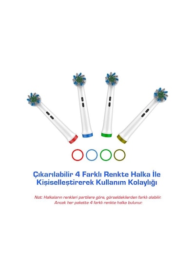 Soft Bristles Oral-B Diş Fırçasına Uyumlu Yedek Başlık 8'li