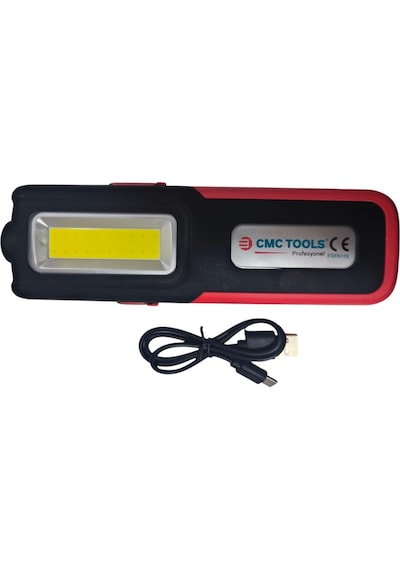 Cmc Tools Cmc4250 Şarjlı Led El Lambası Kırmızı - Siyah