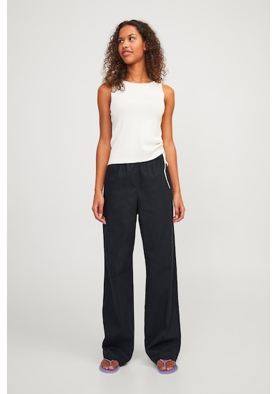 Jack & Jones Jjxx Jxpoppy Lınen Hw Pant Pnt Siyah Kadın Pantolon 000000000101961816 Siyah