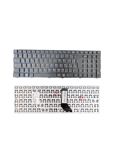 Clevo N250JU, N250LU Notebook Klavyesi - Siyah - TR
