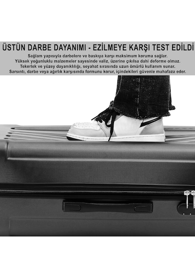 Anthony Jackson Ultra Hafif Abs Kabin Boy Valiz Trıon Siyah