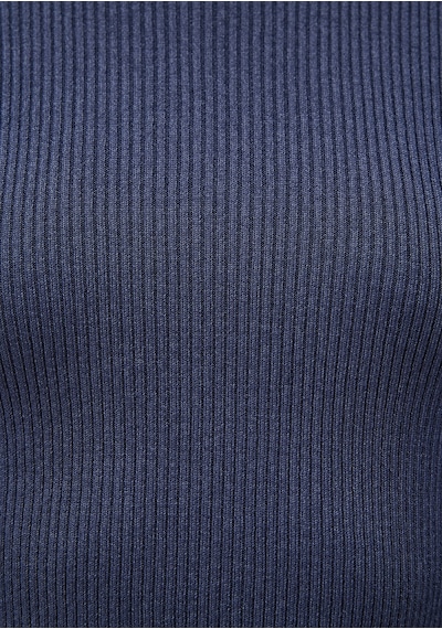 Mavi - Bisiklet Yaka Lacivert Crop Kazak 1710518-70487 Lacivert