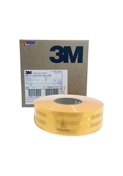 3m 983 Sarı Petekli Reflektif Şerit Bant 55 Mm X 50 Mt