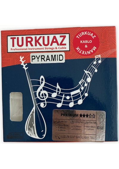 Turkuaz Uzun Sap Bağlama Teli Pyramıd Saz Teli - 0.20Mm-0.30Mm