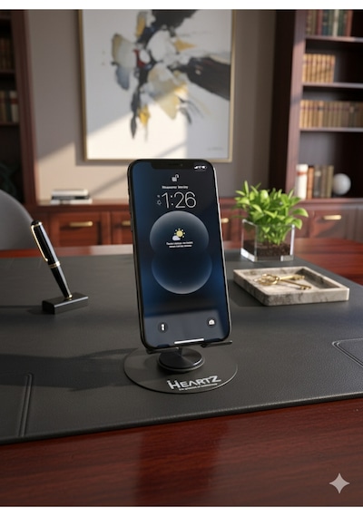 Yüksek Kalite Metal 360 Dönebilen Ayarlanabilir Telefon Ve Tablet Tutucu Masa Üstü Standı Siyah