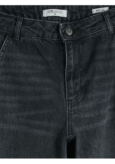 Lcw Jeans Siyah Wideleg Kadın Jean Pantolon