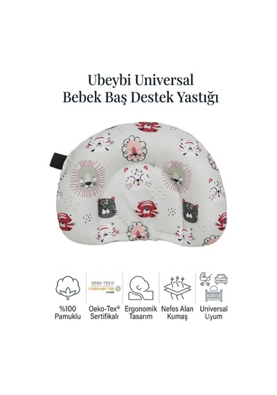%100 Pamuklu Terletmez Bebek Baş Destek Yastığı Universal Puset Bebek Arabası Ve Oto Koltuğu Yolculuk Yastığı Oeko-tex Sertifikalı Hayvan Figürleri -aslan Gri %100 Pamuklu Terletmez Bebek Baş Destek Yastığı Universal Puset Bebek Arabası Ve Oto Koltuğu Yolculuk Yastığı Oeko-tex Sertifikalı Hayvan Figürleri -aslan Gri