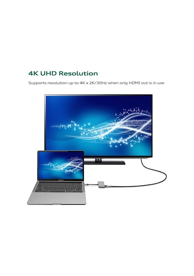 Usb 3.1 Type-C To 4K Hdmi + Vga Çevirici Adaptör Kablo Apple Uyumlu MacBook