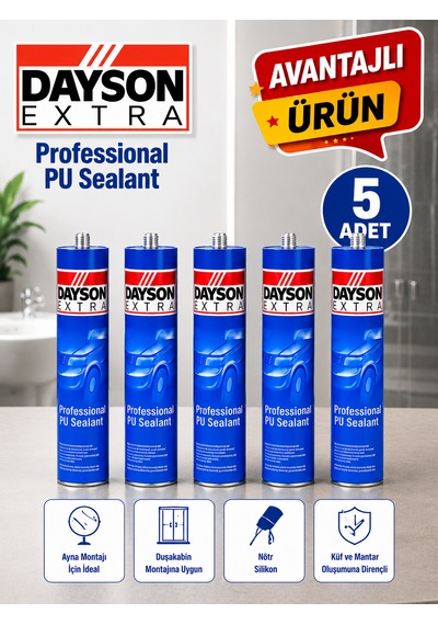5 Adet Siyah Mastik Ekstra Güçlü Yapıştırıcı 280 Ml Üstün Yapışma Ve İzolasyon Sağlar