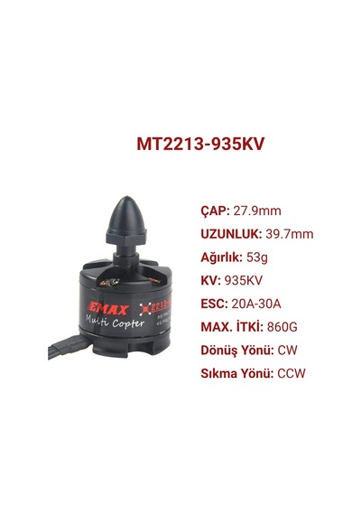 Emax Mt2213 Fırçasız Drone Motoru - 935kv Cw Brus