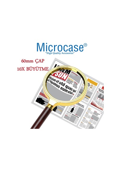 Microcase Model By1 60 MM Çap 10X Büyütme El Tipi Büyüteç