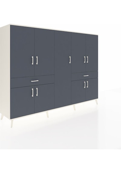 Hyperion Dolap 12 Raflı 2 Çekmeceli 8 Kapaklı 220x44x163 Aytaşı-a Aytaşı-antrasit Hyperion Dolap 12 Raflı 2 Çekmeceli 8 Kapaklı 220x44x163 Aytaşı-a Aytaşı-antrasit